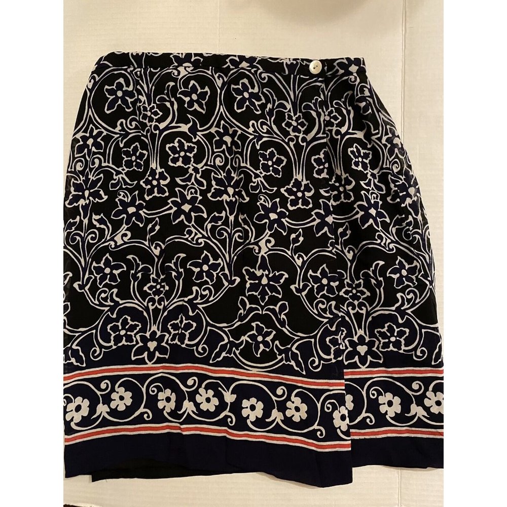 harold's women's navy/black floral skirt size 8